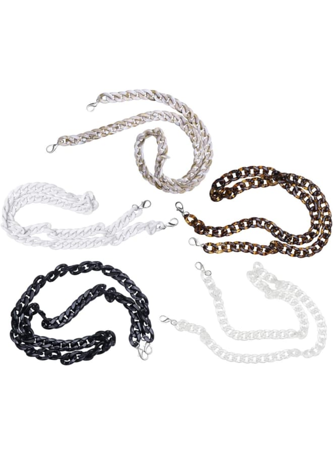 Acrylic Bag Chain Straps Plastic Wallet Straps Replacement Shoulder Bag Chain for Making DIY Bags Repair 120cm (Leopard)  - Image 3