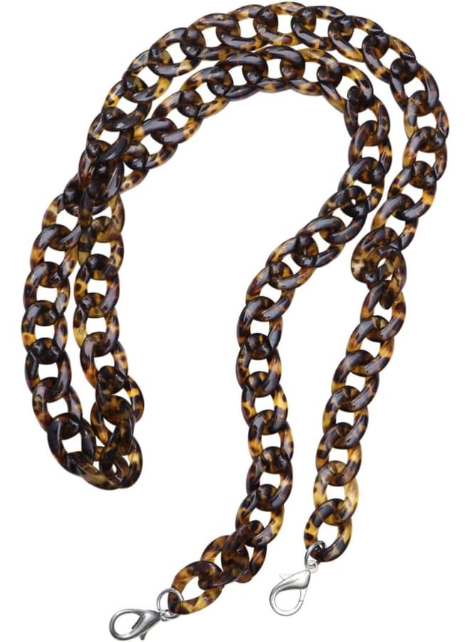 Acrylic Bag Chain Straps Plastic Wallet Straps Replacement Shoulder Bag Chain for Making DIY Bags Repair 120cm (Leopard)  - Image 2