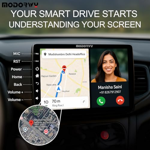 Modorwy Original 9inch HD QLED Car Android Stereo | 2GB RAM & 32GB ROM | OS 13 Double Din Car Multimedia Player | incl. AHD Rear Camera - 1 Year Warranty - Image 2