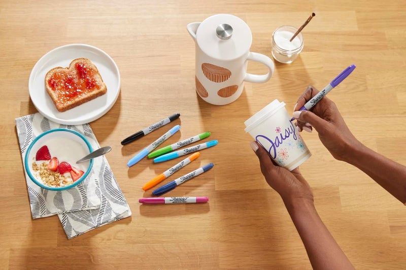 Sharpie Twin Tip Permanent Markers | Fine & Ultra-Fine Points | Assorted Colours | 8 Count - Image 3