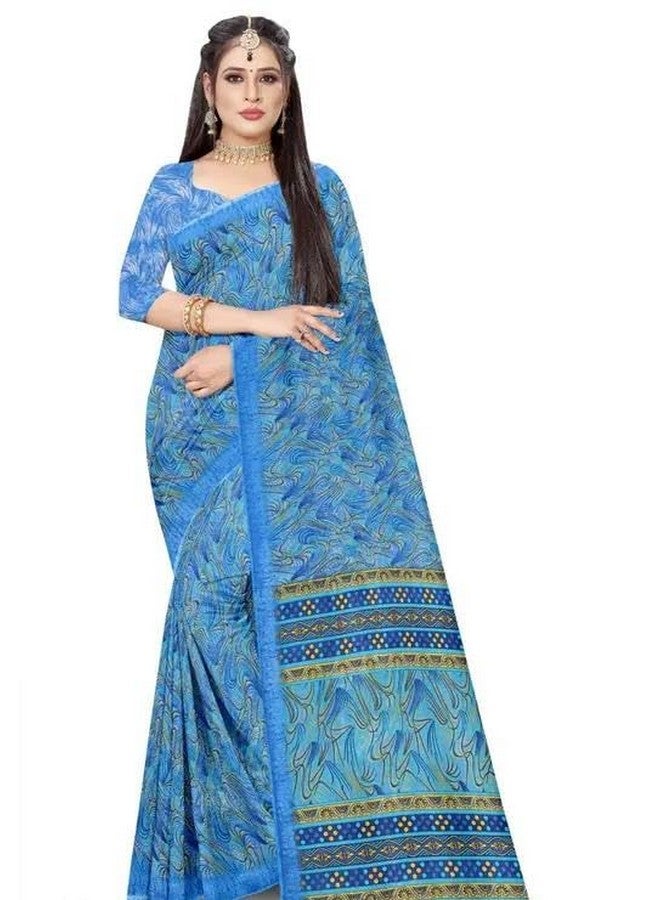 Bridal Georgette Saree Featuring Bold Hot Print Design and Lightweight Chiffon Trim  - Image 2