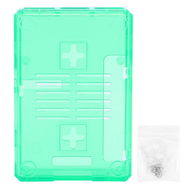 Shell Protective Frosted Box Case Cover ABS for Raspberry Pi 3B 3B+ D Style with Screw(Green ) - Image 1