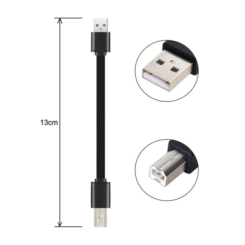 سي واي كابل بطول 13 سم USB 2.0 من نوع A ذكر إلى نوع B ذكر مسطح ورفيع من نوع FPC لطابعة Scanner Disk - Image 2