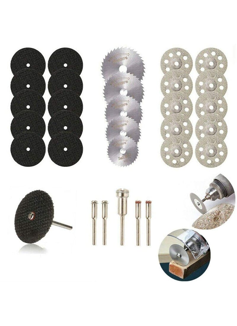 DIY Crafts Diy Crafts CT-DIY-HI-57386 Rotary Tool Accessories Cutting Discs Power Tool Accessories Power Mandrel Abrasive, Pack of 40, 2 Mandrel/connecting Shank (Multicolor)  - Image 1