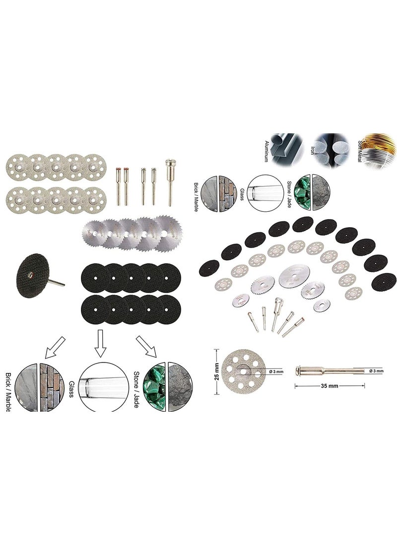 DIY Crafts Diy Crafts CT-DIY-HI-57386 Rotary Tool Accessories Cutting Discs Power Tool Accessories Power Mandrel Abrasive, Pack of 40, 2 Mandrel/connecting Shank (Multicolor)  - Image 2