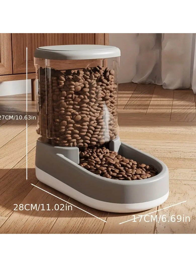 أكويلوكس Dispensador automático de alimentos y agua para mascotas de gran capacidad para perros interiores - Estación de autoalimentación con alimentador de gravedad y cuenco para agua - Image 2
