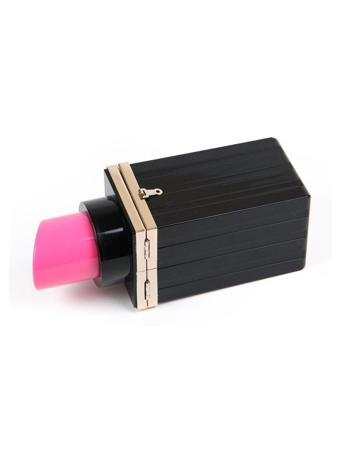 SUKUTU Womens Acrylic Pink Lipstick Cross Body Evening Purses Clutch - Image 3