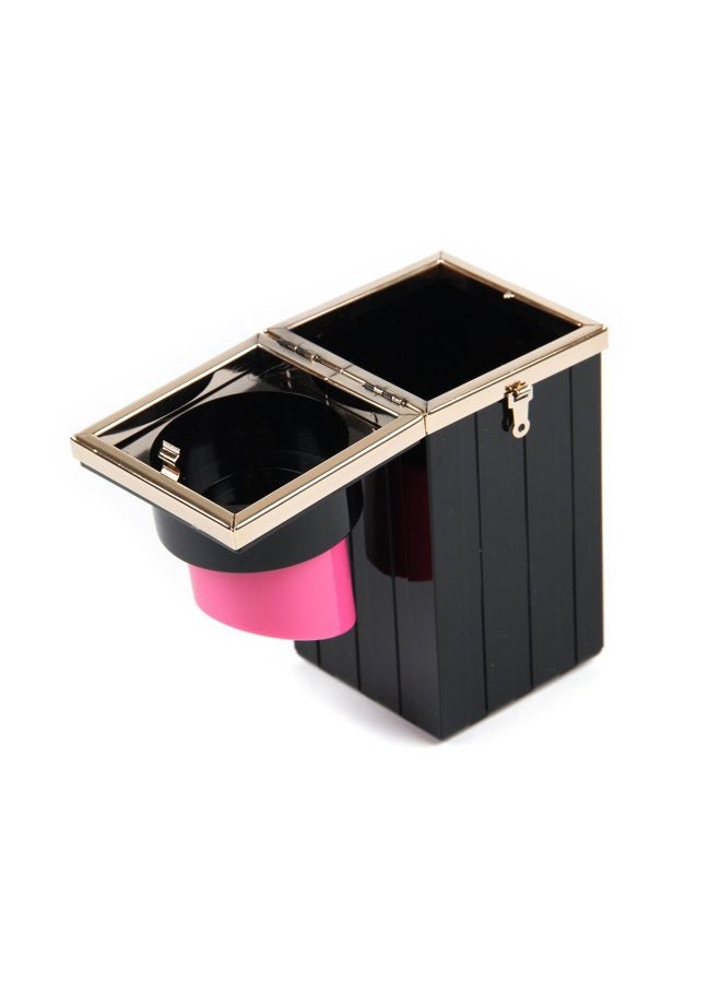 SUKUTU Womens Acrylic Pink Lipstick Cross Body Evening Purses Clutch - Image 2