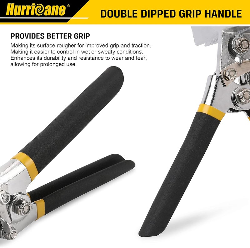Hurricane Sheet Metal Hand Seamer, 6 Inch Straight Jaw Sheet Bender Tools for Flattening Metal, Bending Pliers with Double Dipped Cushion Handle, Grip Strength and Versatility - Image 5