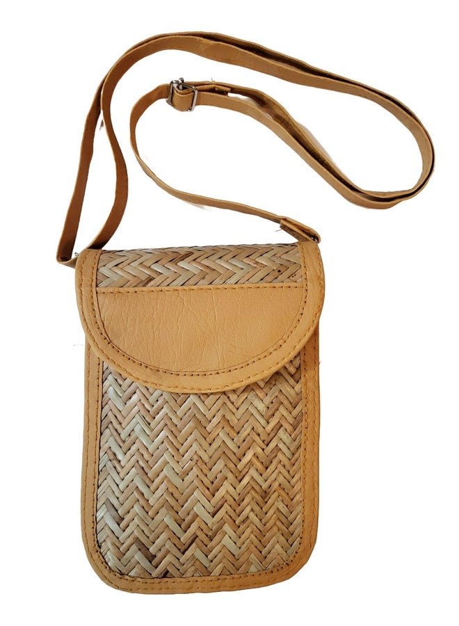 CLASSIQUE Bamboo Bag Shital Pati Handmade Women's Sling Bag Combo (Mobile Sling & Heart Sling) - Image 2