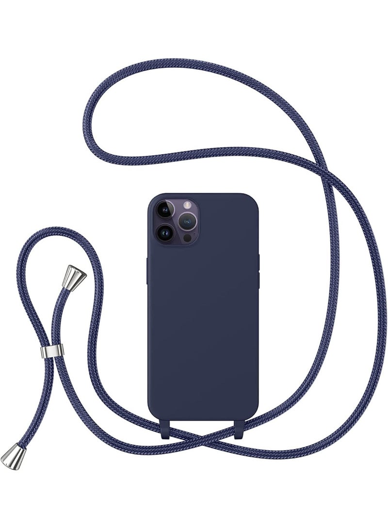 iPhone 16 Pro Max Case with Strap,Crossbody Phone Case with Adjustable Neck Shoulder Lanyard,Soft Silicone Shockproof Protective - Image 3