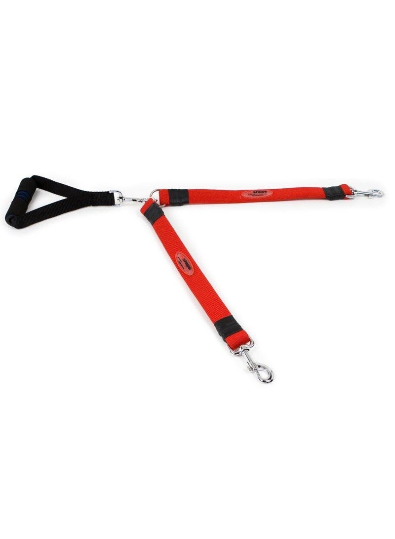 Bergan EZ Steps Stretch Dual Leash Large Red