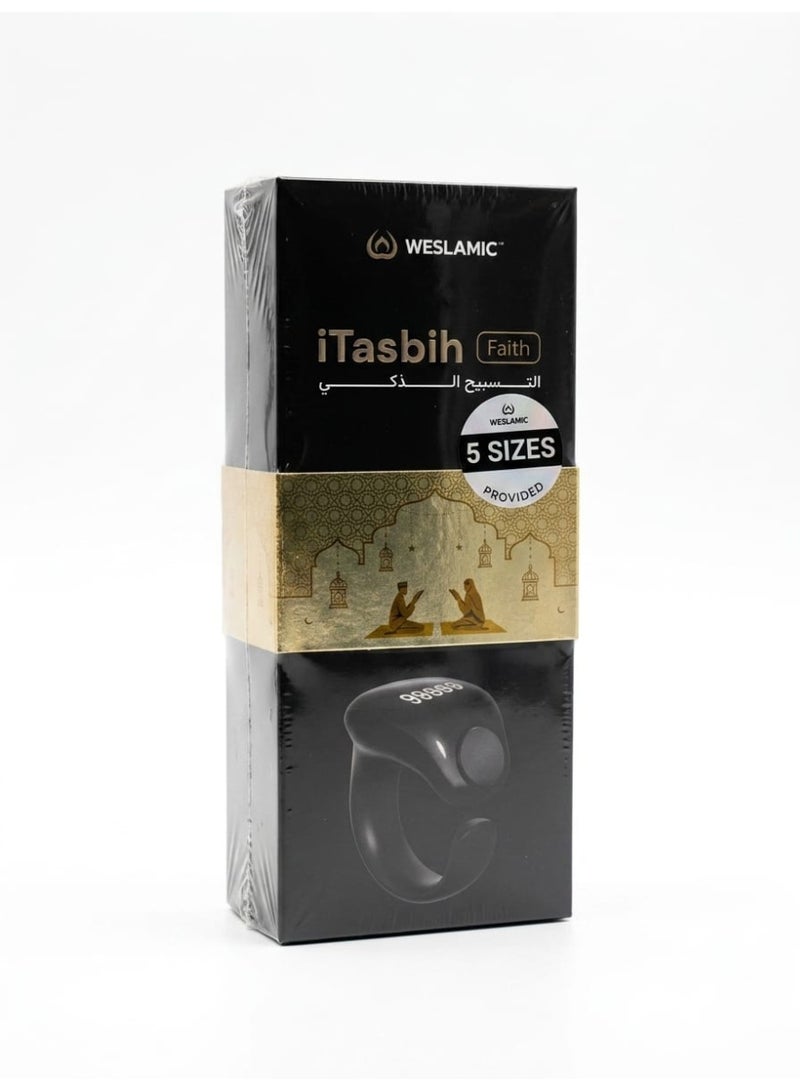 WESLAMIC iTasbih Smart Electronic Tasbeeh Ring Designed to Meet Muslims' Needs for Tasbeeh Reminders and Prayer Times Waterproof and Dust Resistant with OLED Screen with 5 Sizes (16/18/20/22/24) - Image 2