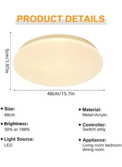 HUA QIANG WANG Round LED Ceiling Light Fixture Modern Simple Ultra-thin Flush Mount Ceiling Lamp for Bedroom Living Room Dining Room Kitchen Island Hallway  - Image 2