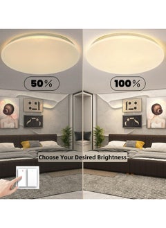 HUA QIANG WANG Round LED Ceiling Light Fixture Modern Simple Ultra-thin Flush Mount Ceiling Lamp for Bedroom Living Room Dining Room Kitchen Island Hallway  - Image 3