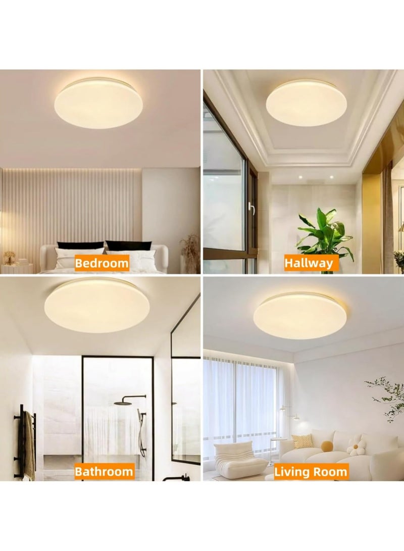 HUA QIANG WANG Round LED Ceiling Light Fixture Modern Simple Ultra-thin Flush Mount Ceiling Lamp for Bedroom Living Room Dining Room Kitchen Island Hallway - Image 5