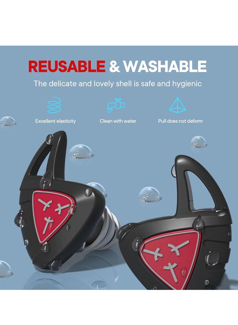 KASTWAVE Ear Plugs, Sleeping Noise Cancelling Reusable Comfortable Silicone Earplugs, High Fidelity Reusable Silicone Noise Cancelling Earplugs for Swimming, for Music Festivals, DJs - Image 3