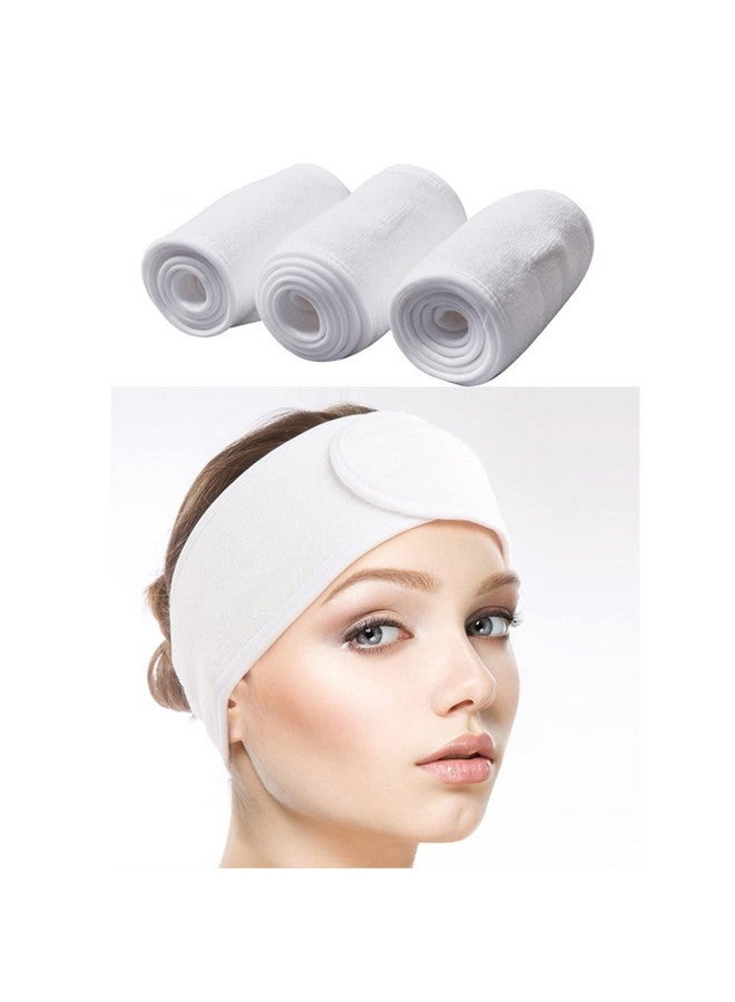 Tergy 20Pcs Facial Spa Headband Head Wrap Terry Cloth Headband For Washing Face Makeup Adjustable Stretch Towel With Magic Tape - Image 3