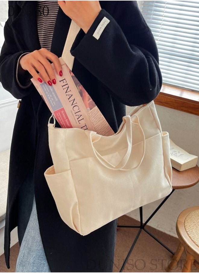 DUNISO - Women's Shoulder Tote Bag Canvas Handbag For Women Large Capacity Crossbody Bag Fashionable Travel Messenger Shoulder Bag For Ladies Girls College Students - Image 1