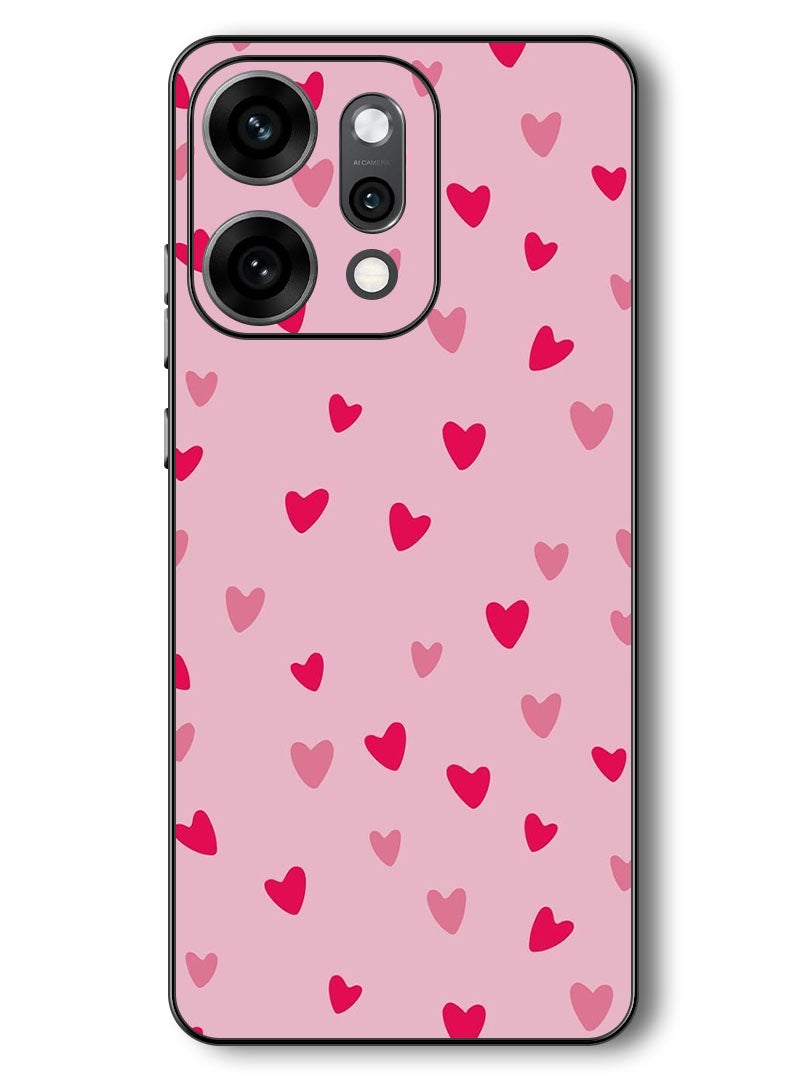Theodor Case Compatible with Oppo Reno 14 Pro 6.83 Inch Protection Shockproof Bumper Cover Small Hearts - Image 1
