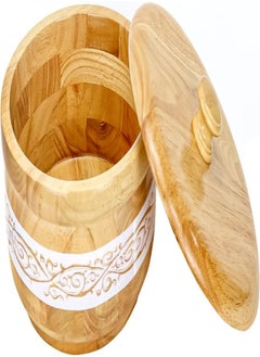 Wooden Bowl With Lid In Light Brown Color With White Texture Hot Pot Food Dish Bowls Serving Dishes Storage Containers, Casserole Box Chapatti Hotpot Dining Kitchen Tableware (S - 18 Cm) - pzsku/Z414B788FEE92BAA94E31Z/45/_/1716203597/190c950b-ea7c-4394-8a45-a0f846b57b9a