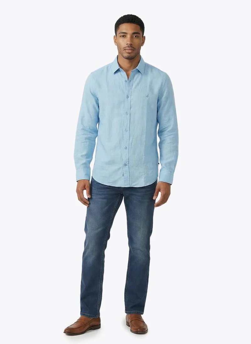 NAUTICA  Men's Solid Linen Shirt for Men | Best Price UAE
