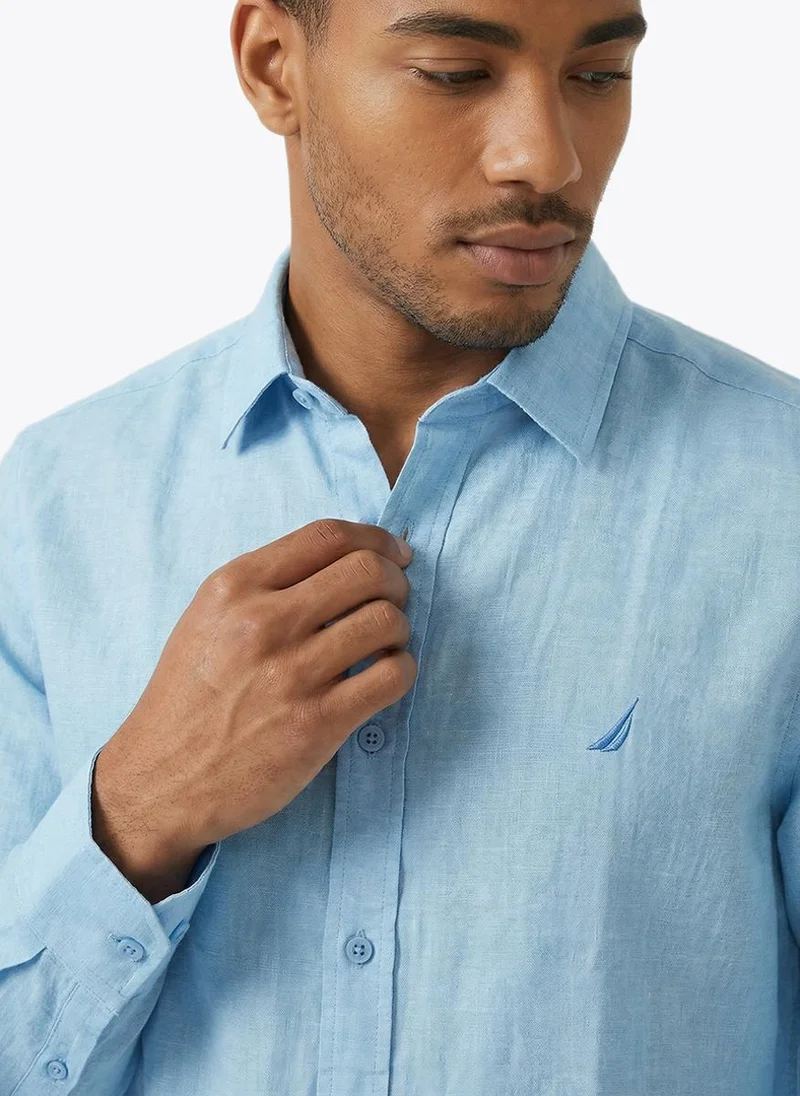 NAUTICA  Men's Solid Linen Shirt for Men | Best Price UAE
