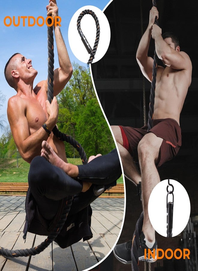 Glitenniy Climbing Rope Black 13.2ft Gym Climbing Rope for Fitness and Strength Training, Rock Climbing and Home Workouts Adult Climbing Rope Kids Outdoor Climbing Rope or Home Indoor Climbing Rope - Image 4