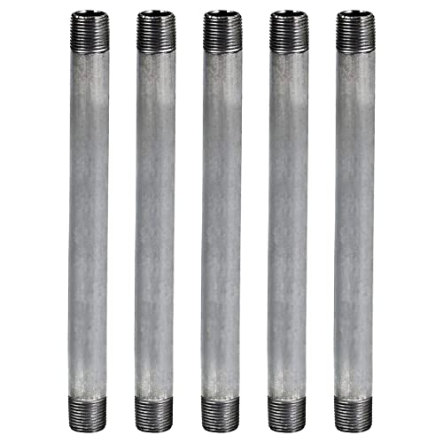 SUPPLYGIANT Supply Giant 1-1/4 Inch Galvanized Pipe, One And Quarter Inch Malleable Steel Pipes Fitting Build DIY Vintage Furniture, 1-1/4" x 24" (Pack Of 5) - Image 1