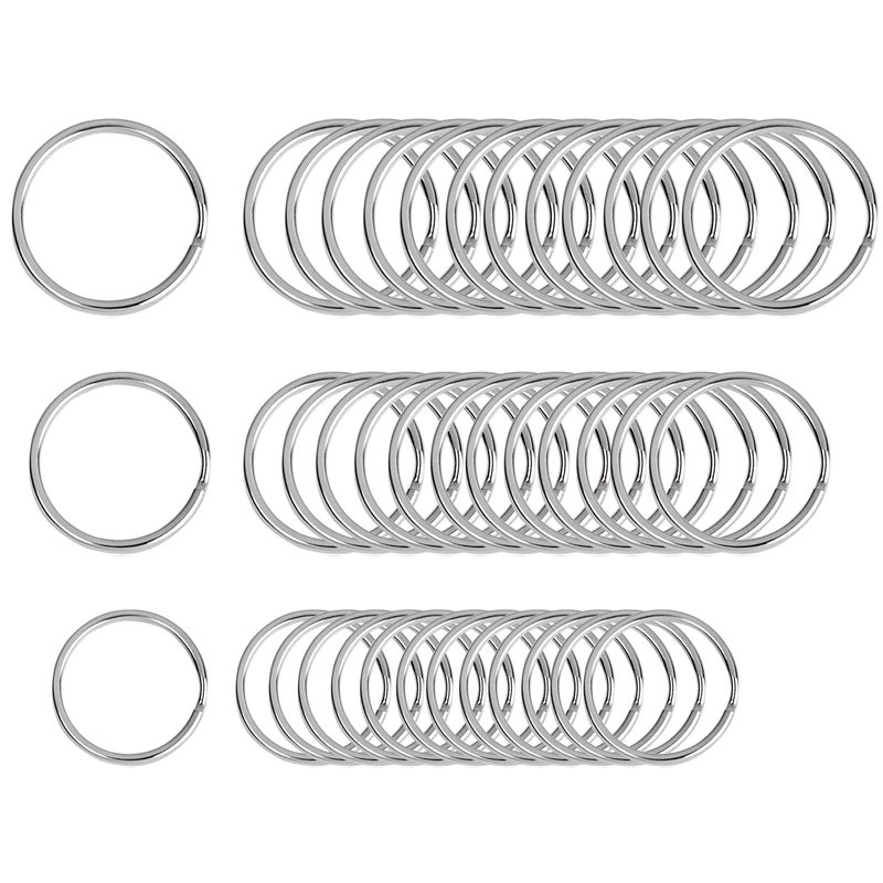 Beadnova Key Chain Ring Metal Split Ring for Dog Tag and Keys Organization (Assorted, 36pcs) - Image 1