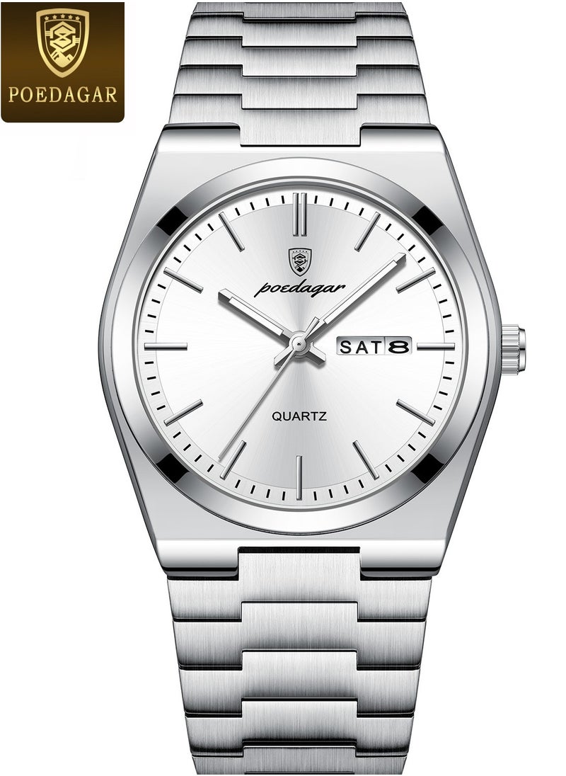 POEDAGAR Man Watch,Waterproof Luminous Men's Watch Quartz-40mm  - Image 1