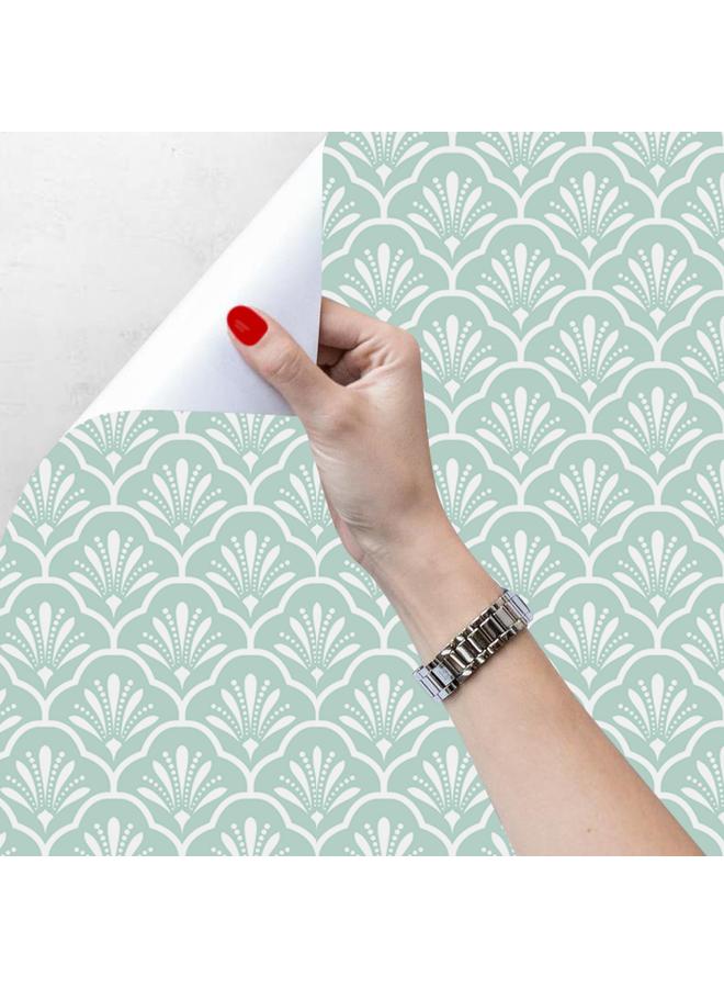 الأزرق جي دبليو Wallpaper الأزرق والأبيض خلفية الباروك ورق الحائط غرفة المعيشة غرفة النوم تحول ملصق الأثاث RW020 - Image 2