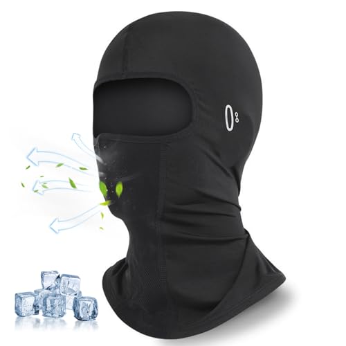 BendJoy Nylon Balaclava for Men Bike, Full Face Mask for Sun Protection, Breathable Helmet Mask for Riding, Cycling, Skiing Ultimate Riding Gears for Bikers Black, Large - Image 1