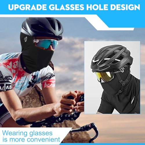 BendJoy Nylon Balaclava for Men Bike, Full Face Mask for Sun Protection, Breathable Helmet Mask for Riding, Cycling, Skiing Ultimate Riding Gears for Bikers Black, Large - Image 2