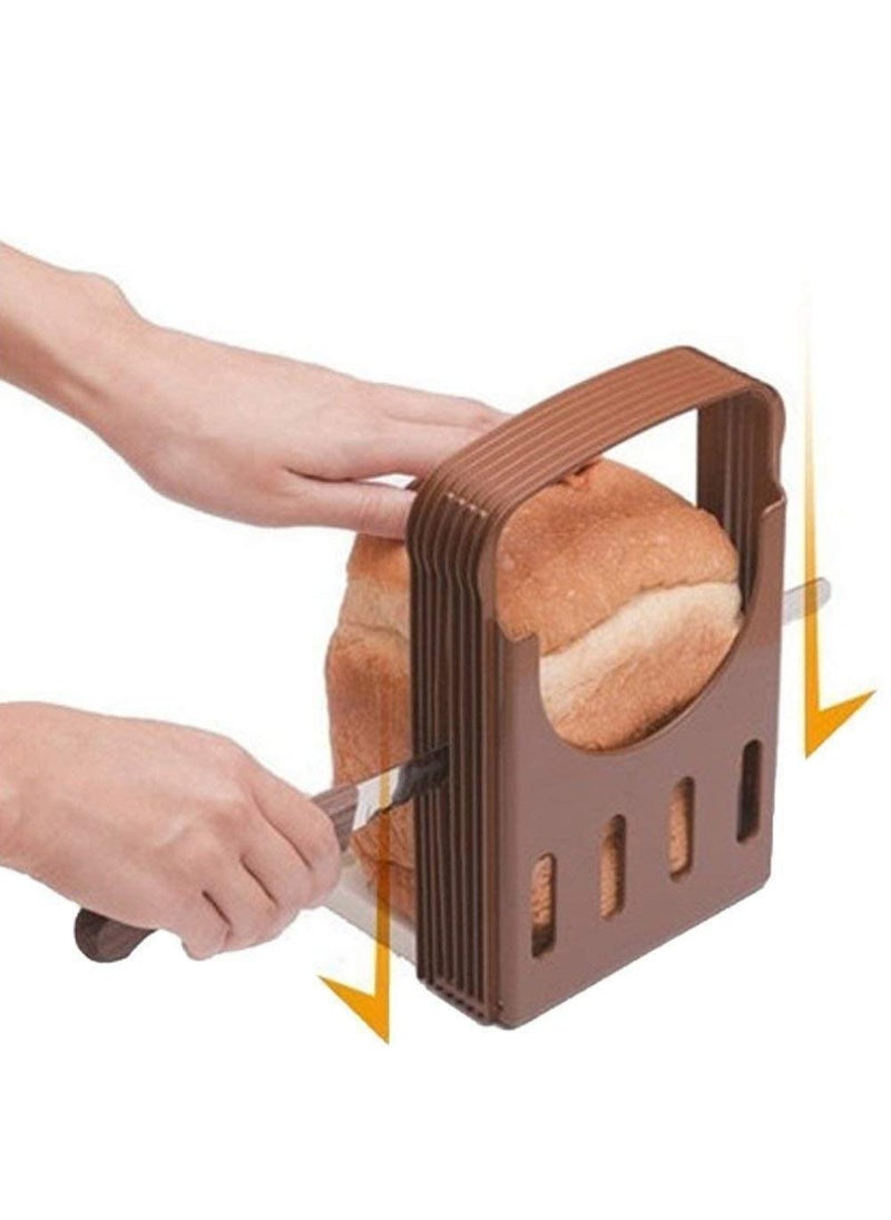 Gopinath Autolink Gopinath Autolink Foldable and Adjustable Bread Slicer Toast Loaf Sandwich Cutter Cutting Slicing Mold Baking Tools Kitchen Gadgets  - Image 3