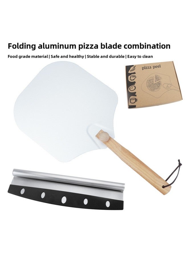 Daily Use Kitchen Baking Utensils Set 7-piece Baking Tools For Cake Making Includes Measuring Spoons Measuring Cups Mixing Bowls-Color:Pizza Shovel + Cutter Box-wooden Nail - Image 1