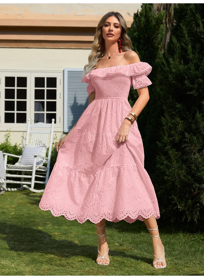 SIMPLEE Women's Summer Elegant DressLight & Comfortable Lightweight Cotton Blend Perfect for Outings