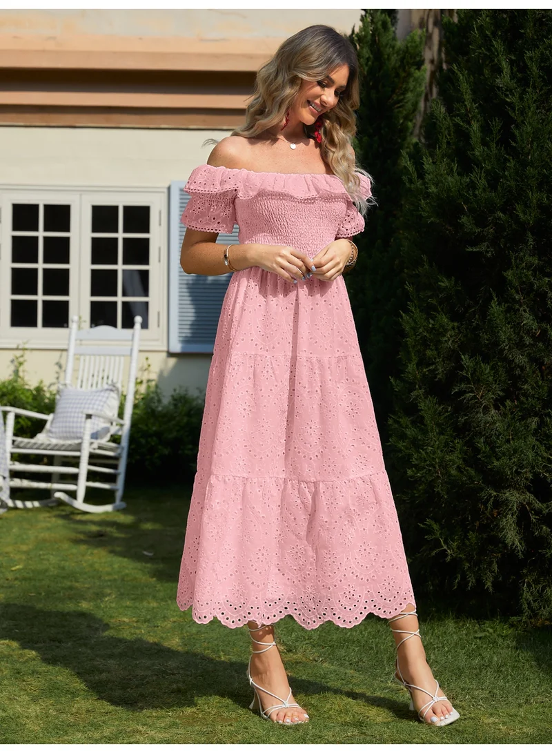 SIMPLEE Women's Summer Elegant DressLight & Comfortable Lightweight Cotton Blend Perfect for Outings