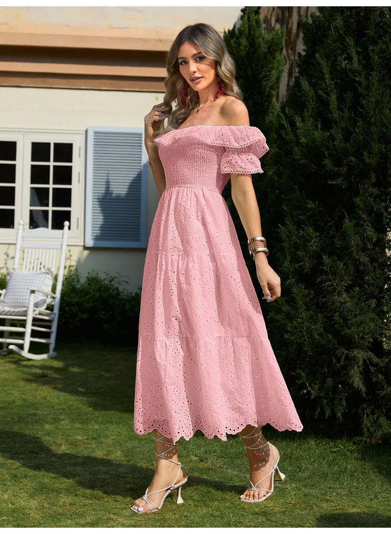 SIMPLEE Women's Summer Elegant DressLight & Comfortable Lightweight Cotton Blend Perfect for Outings