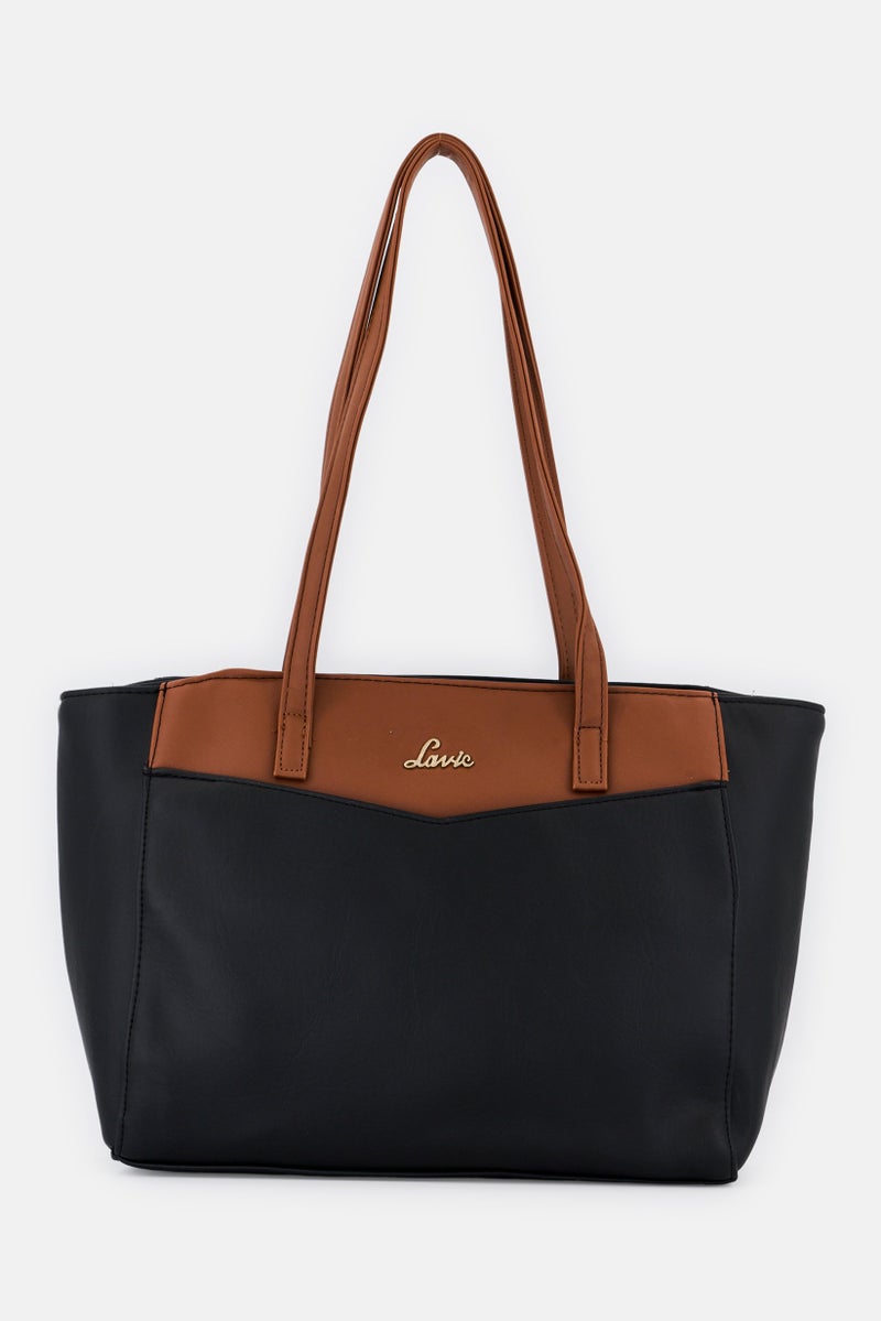 Lavie حقيبة توت بشعار العلامة التجارية للنساء، سوداء - Image 1
