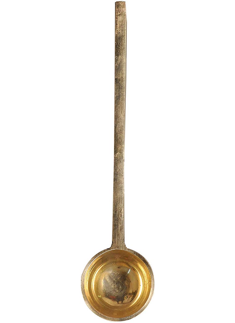 Shiv SHIVHOMEWORLD Brass Ladle Cooking and Serving Spoon Heavy Guage Brass Ladle  - Image 5