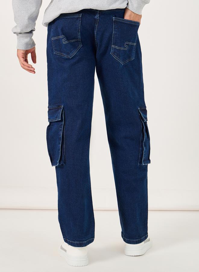 ستايلي جينز كاربنتر بقصة مستقيمة وخصر متوسط - Image 5