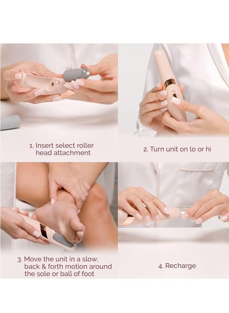 جهاز تقشير القدم الكهربائي القابل لإعادة الشحن - مزيل مسامير القدم المقاوم للماء، مقشر القدم لإزالة الجلد الخشن - Image 5