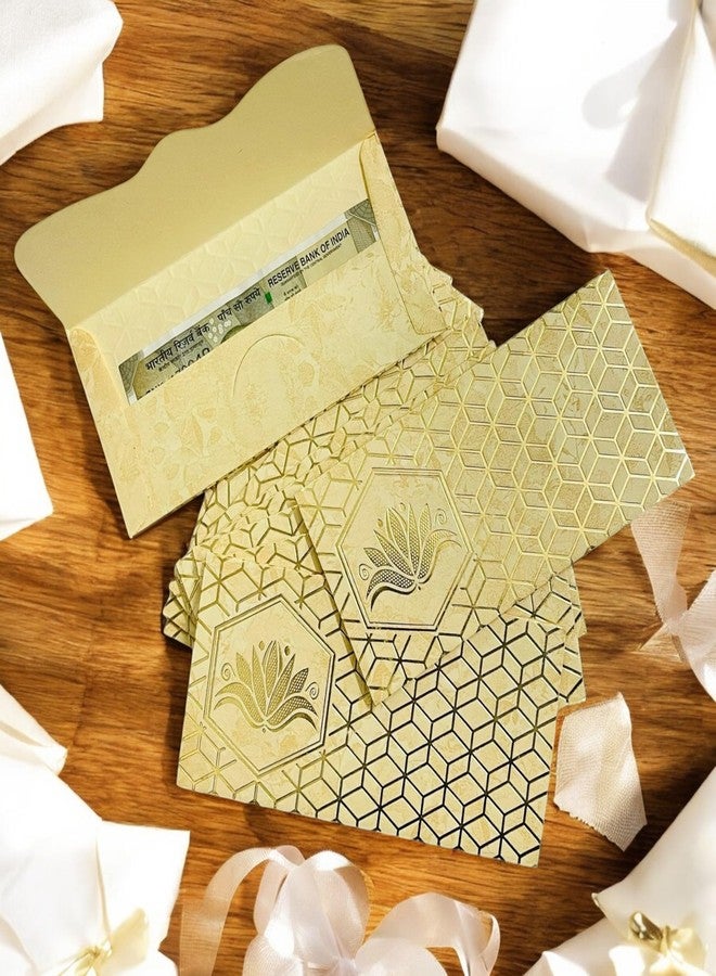 Moira Designer Money Envelopes, Pack of 10, for Shagun Cash gifting for Wedding, Birthday, Eid, Diwali, Engagement (Beige) - Image 5