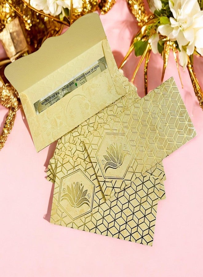 Moira Designer Money Envelopes, Pack of 10, for Shagun Cash gifting for Wedding, Birthday, Eid, Diwali, Engagement (Beige) - Image 4