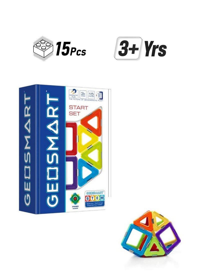 GeoSmart Start Set 15 Piece Geomagnetic Stem Construction Kit For Ages 3+ - Image 1