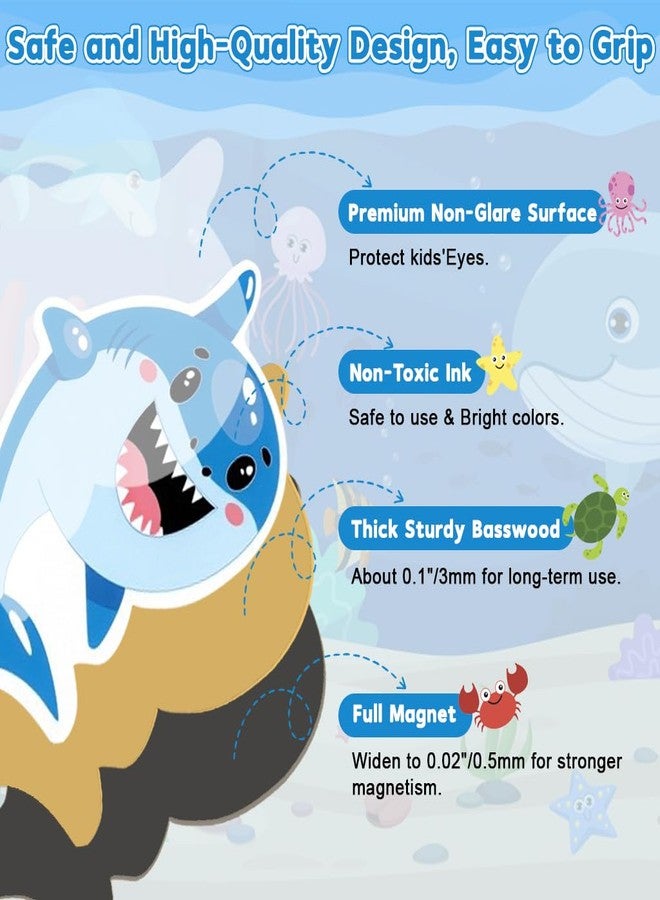 PATPAT® 48Pcs Cartoon Ocean Animal-Themed Fridge Magnets Refrigerator Stylish, Cute Sea Creature Decorative Magnets for Refrigerator, Whiteboard & Classroom Décor, Fun DIY Educational Gift Choice - Image 3
