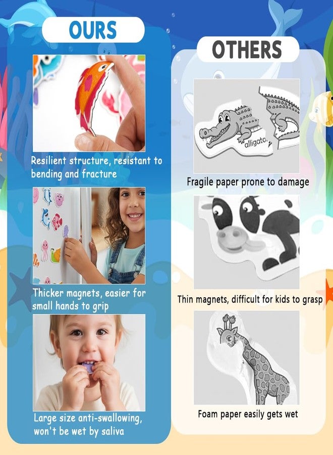 PATPAT® 48Pcs Cartoon Ocean Animal-Themed Fridge Magnets Refrigerator Stylish, Cute Sea Creature Decorative Magnets for Refrigerator, Whiteboard & Classroom Décor, Fun DIY Educational Gift Choice - Image 4