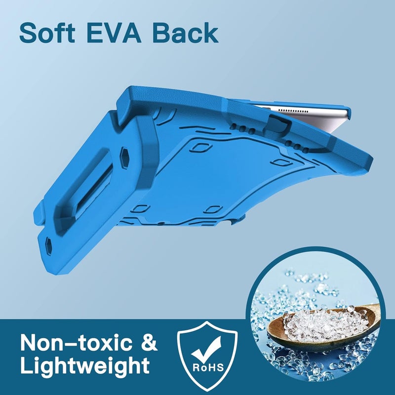 جي تيك جراب للأطفال لجهاز iPad مقاس 9.7 بوصة (الجيل السادس/الخامس، موديل 2018/2017) مع واقي شاشة مدمج، وغطاء حماية كامل الجسم مقاوم للصدمات مع مقبض (أزرق) - Image 4