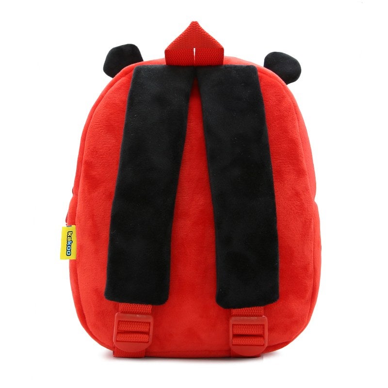 Plush Kids Backpack, Ladybug Animal Design, Soft Lightweight School Bag for Toddlers and Preschool Kids - Image 5